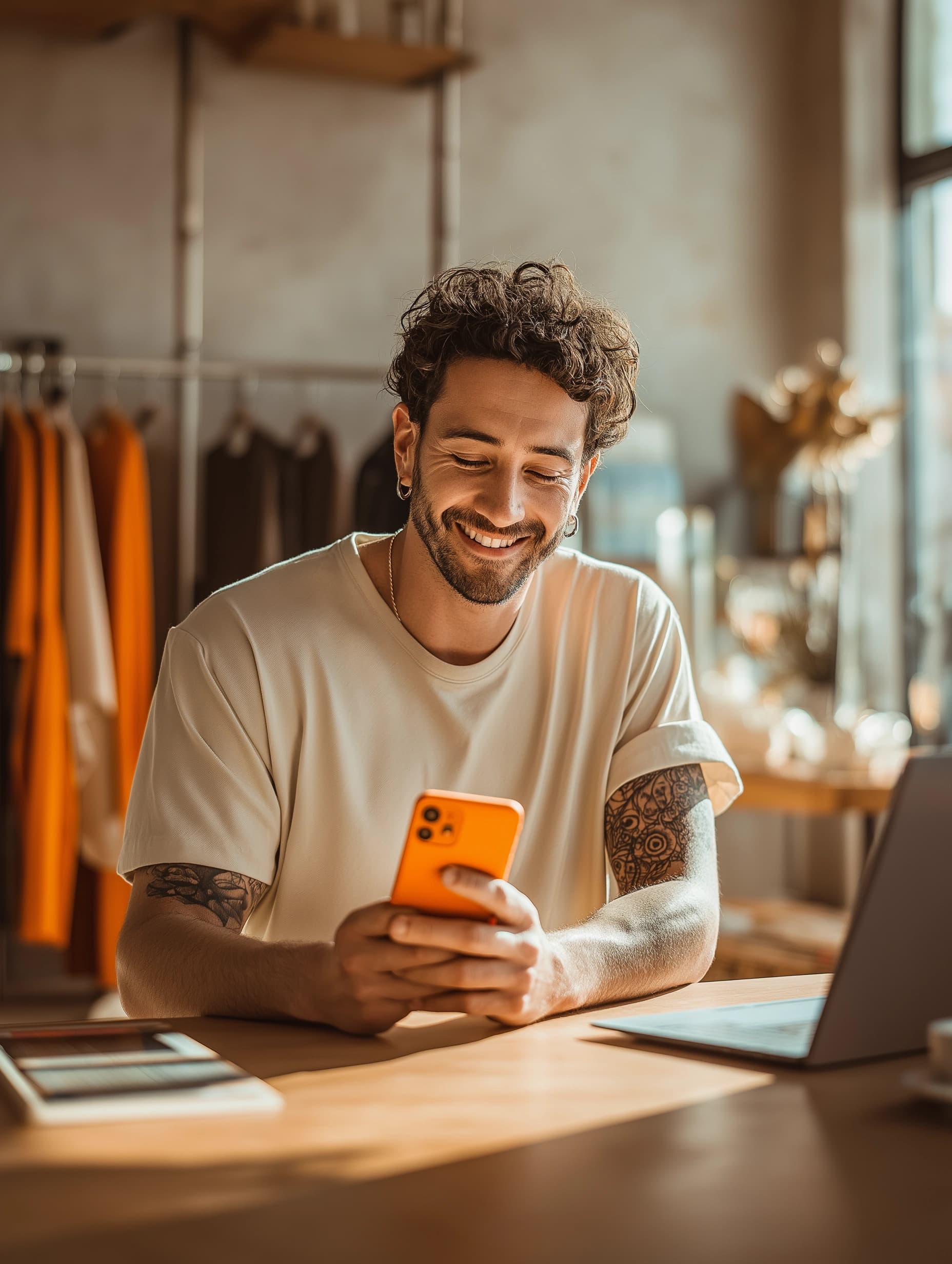 A man happy with his website experience